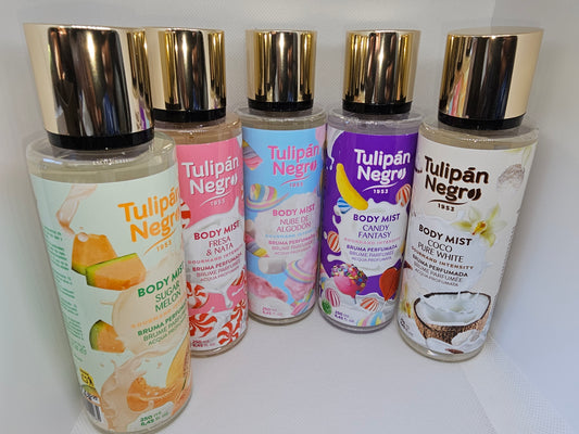 🌸 Lot de 5 Brumes Tulipán Negro – Gourmandise & Douceur 🌸