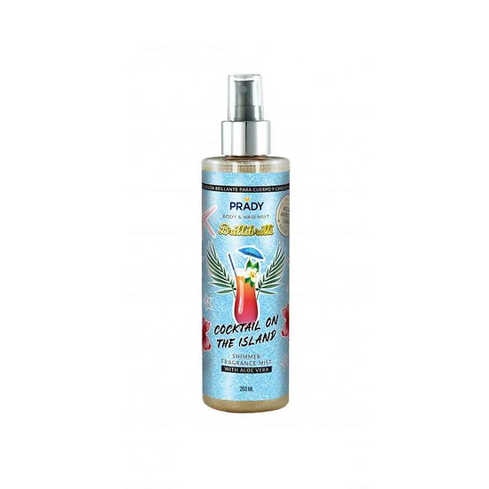 Brume scintillante parfumée corps et cheveux 250ml - PRADY - Cocktail on the Island